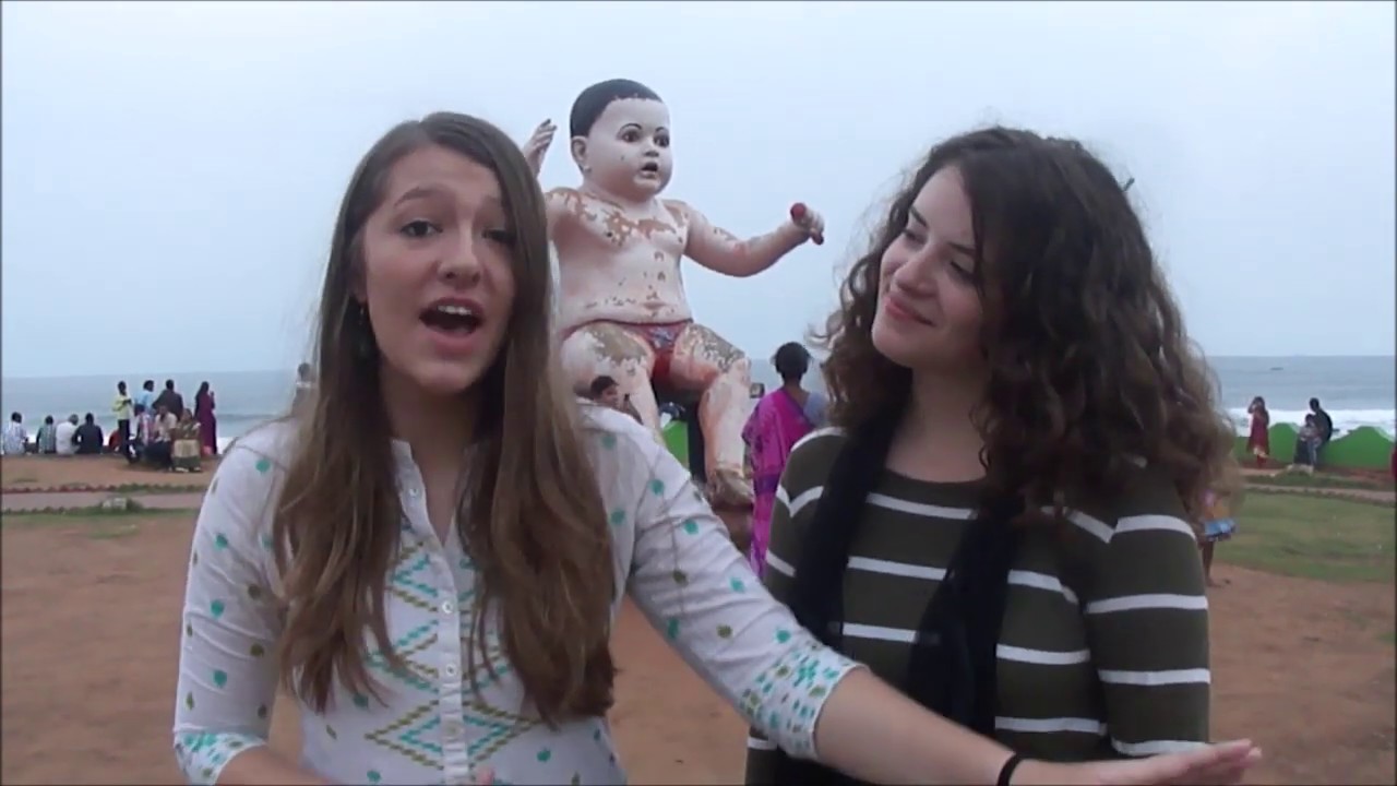 Americans explore all the statues of Vizag, India