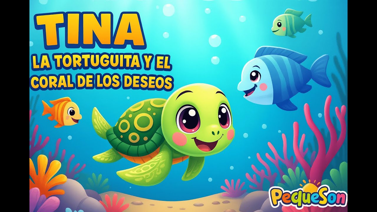 🐢 Tina la Tortuguita y el Coral de los Deseos ✨ | Cuento Infantil Musical — PequeSón