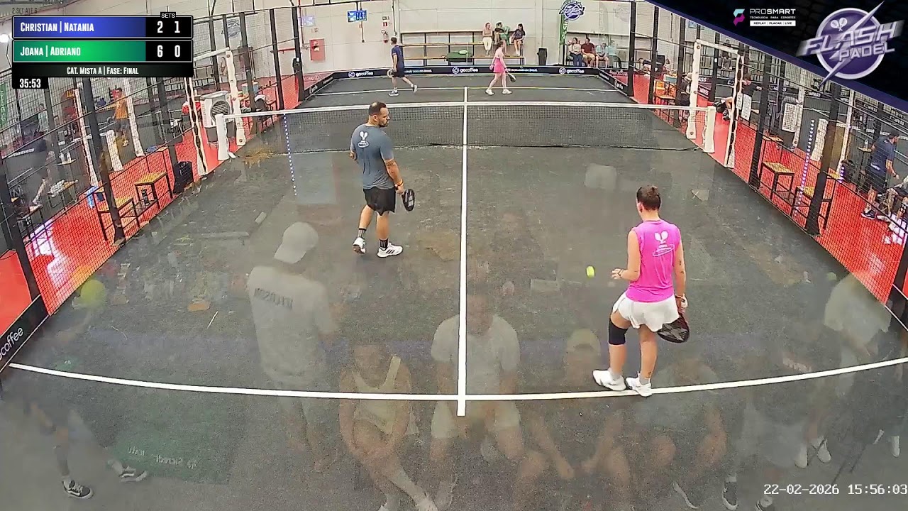 Quadra 2 (22/02/2026 - Parte 1) -  Flash Padel Soledade Ao Vivo