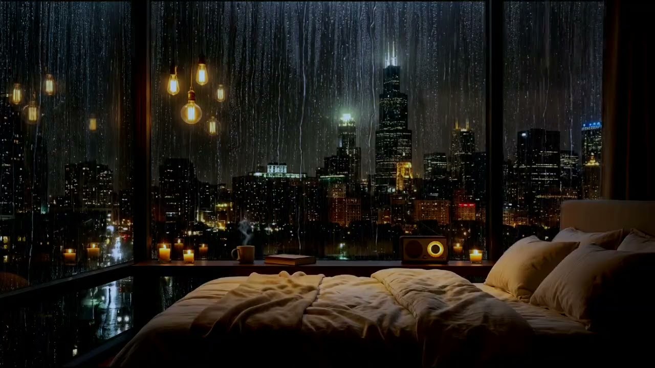 Rain Sounds for Sleep from an Open Window | 1 Hour of Soothing Rain Noise