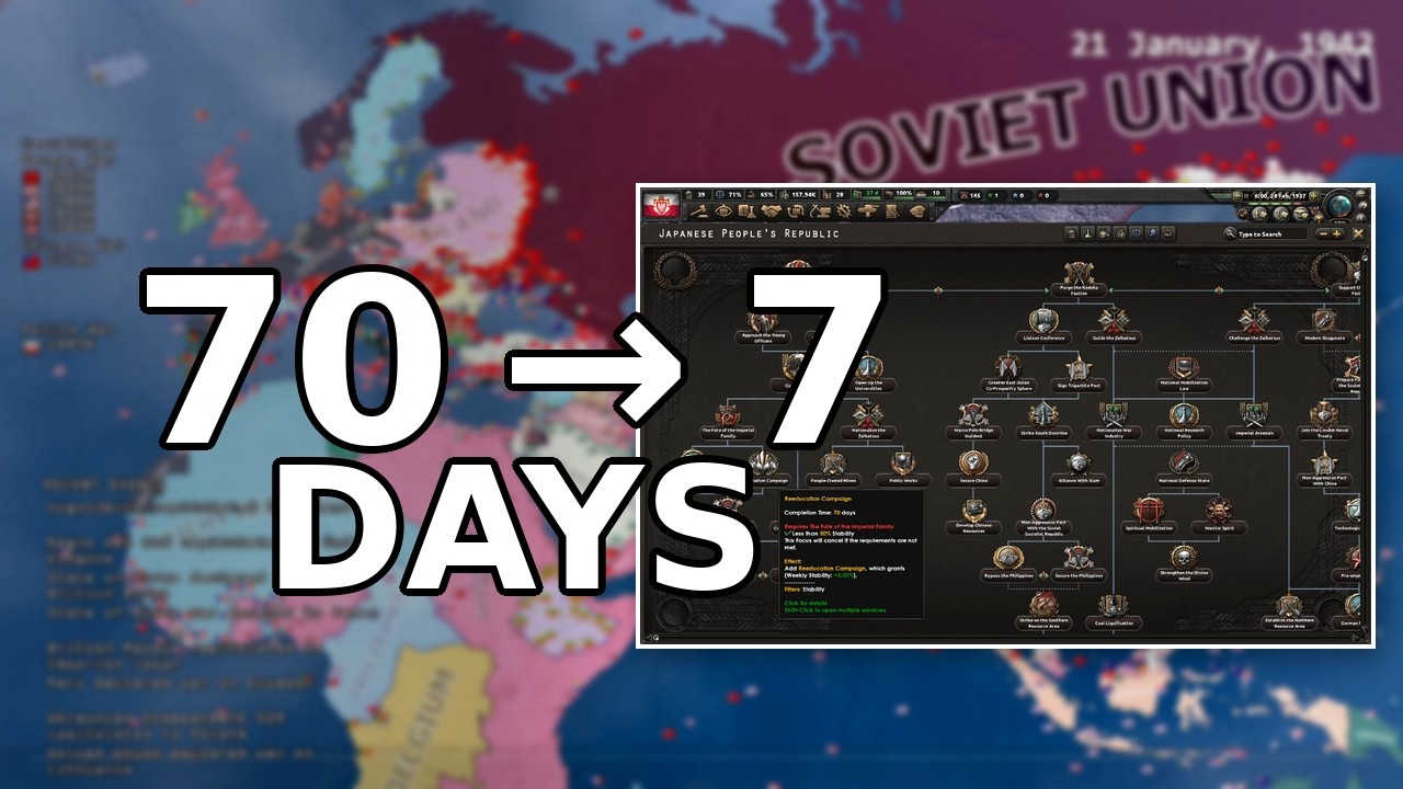 What If Focus Trees Were x10 Faster? | HOI4 Timelapse