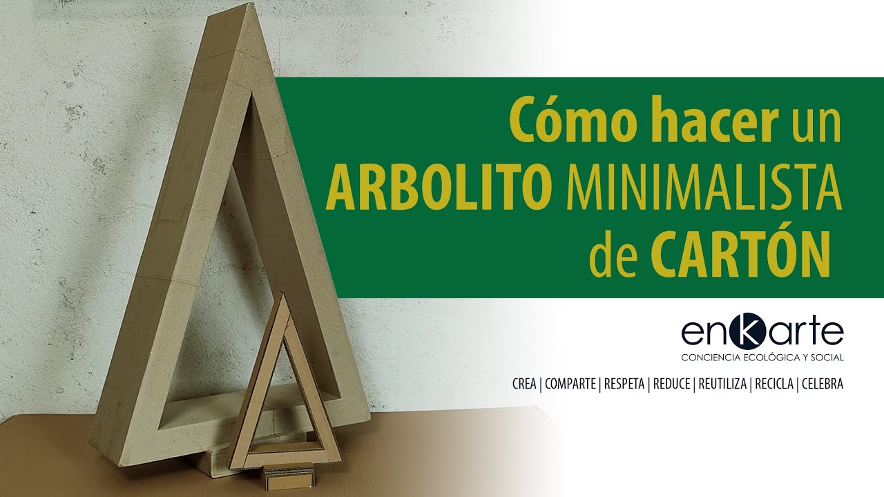 Cómo hacer un ARBOLITO MINIMALISTA de CARTÓN | Arbolito de navidad ecológico