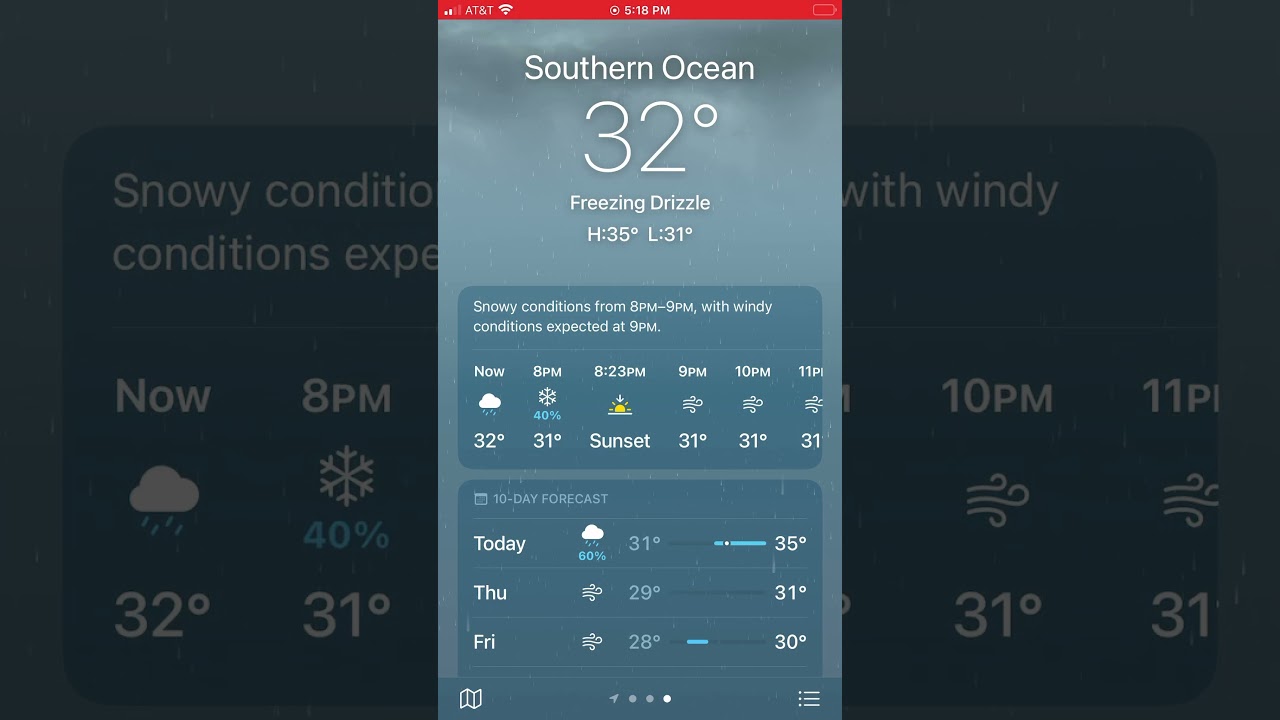 Weather Animations freezing drizzle