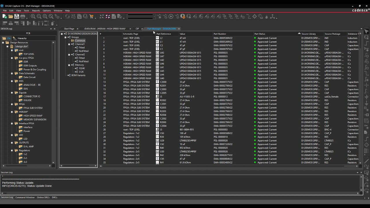 OrCAD Capture CIS BOM Variants
