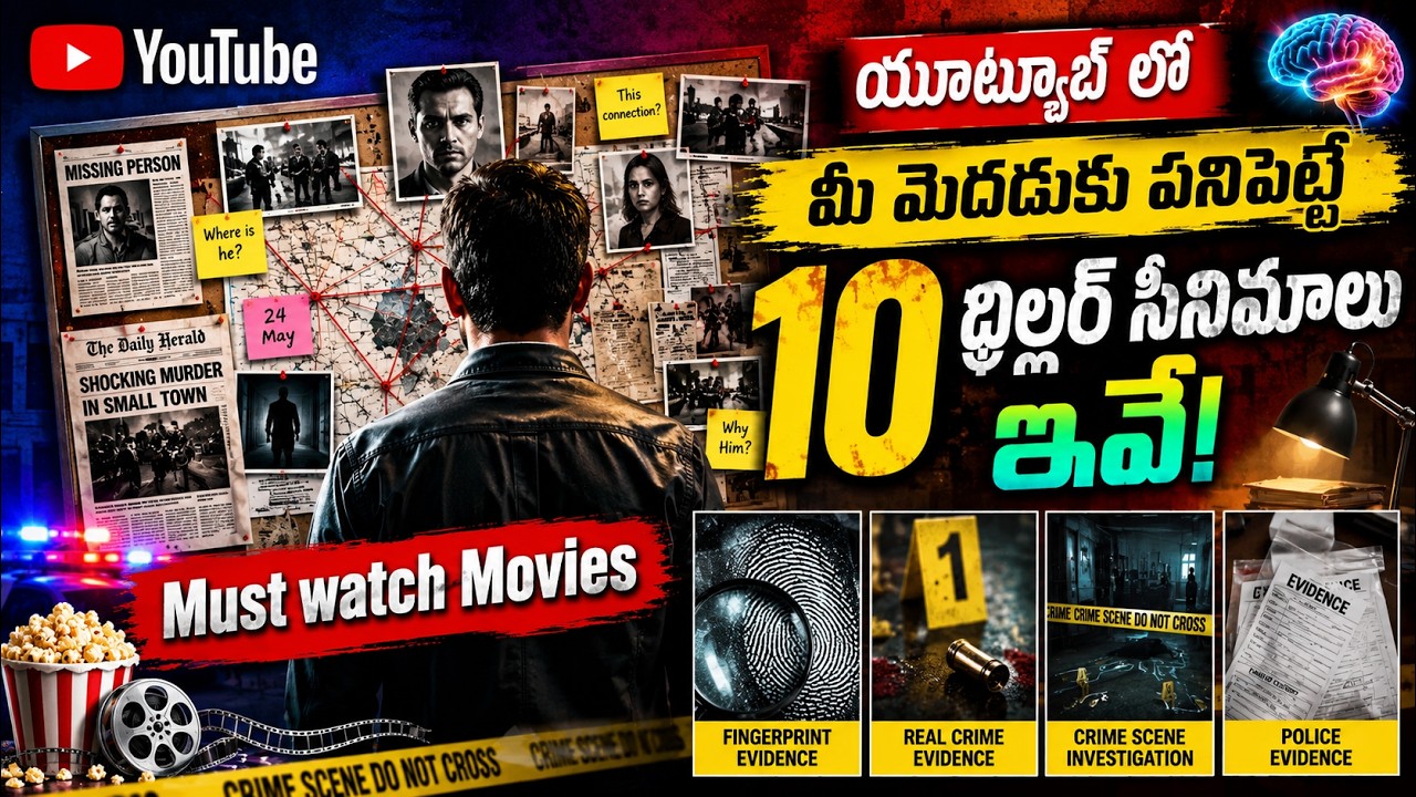 Top 10 Thriller Movies In Telugu Youtube || New Thriller Movies In Telugu || Investigation Movies.