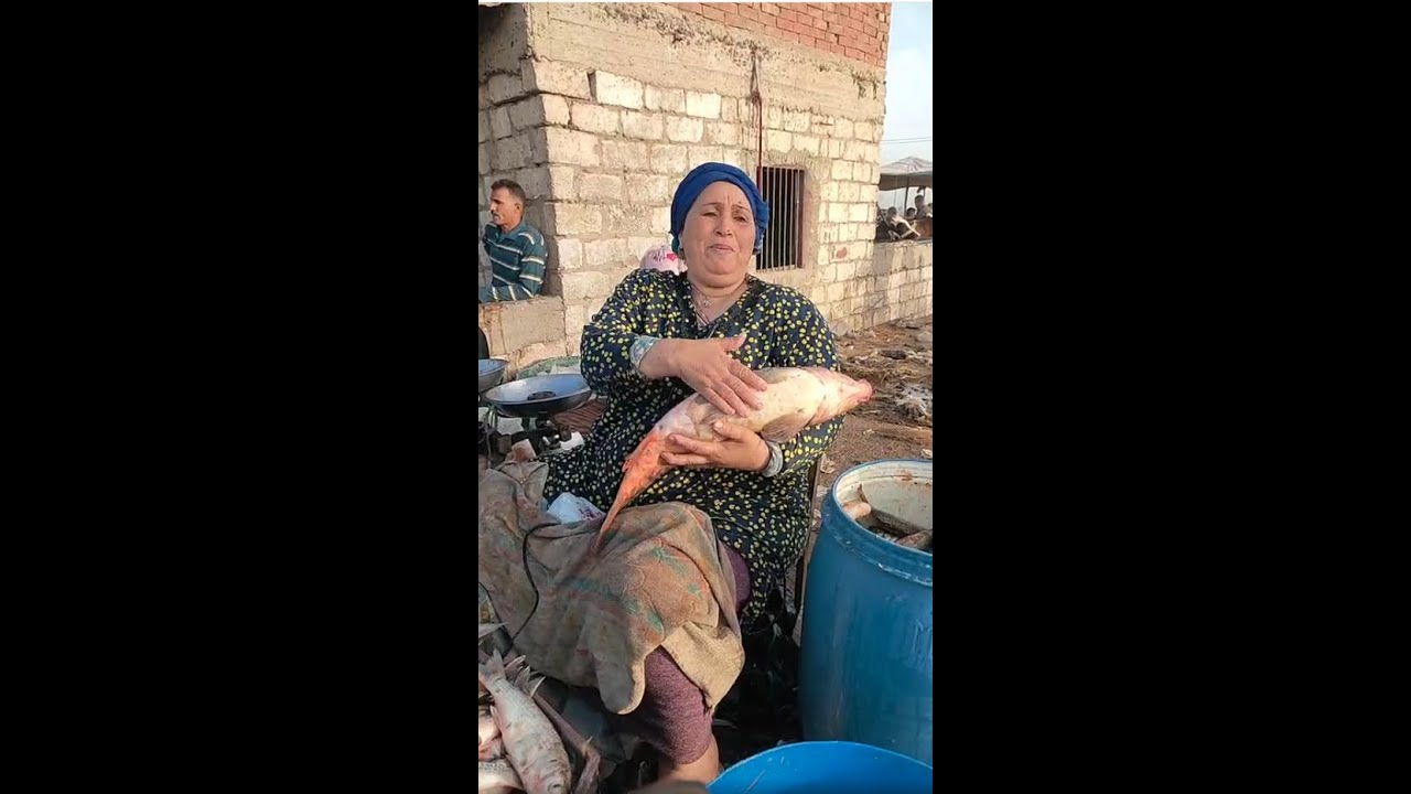 هتشتري يعني هتشتري.. «دعاء وعبير» واقفين على طاولات السمك بينادوا على الزبائن في سوق كفر الشيخ
