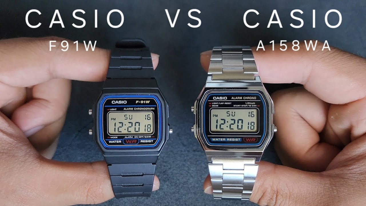 Casio F91W vs Casio A158WA - Comparison