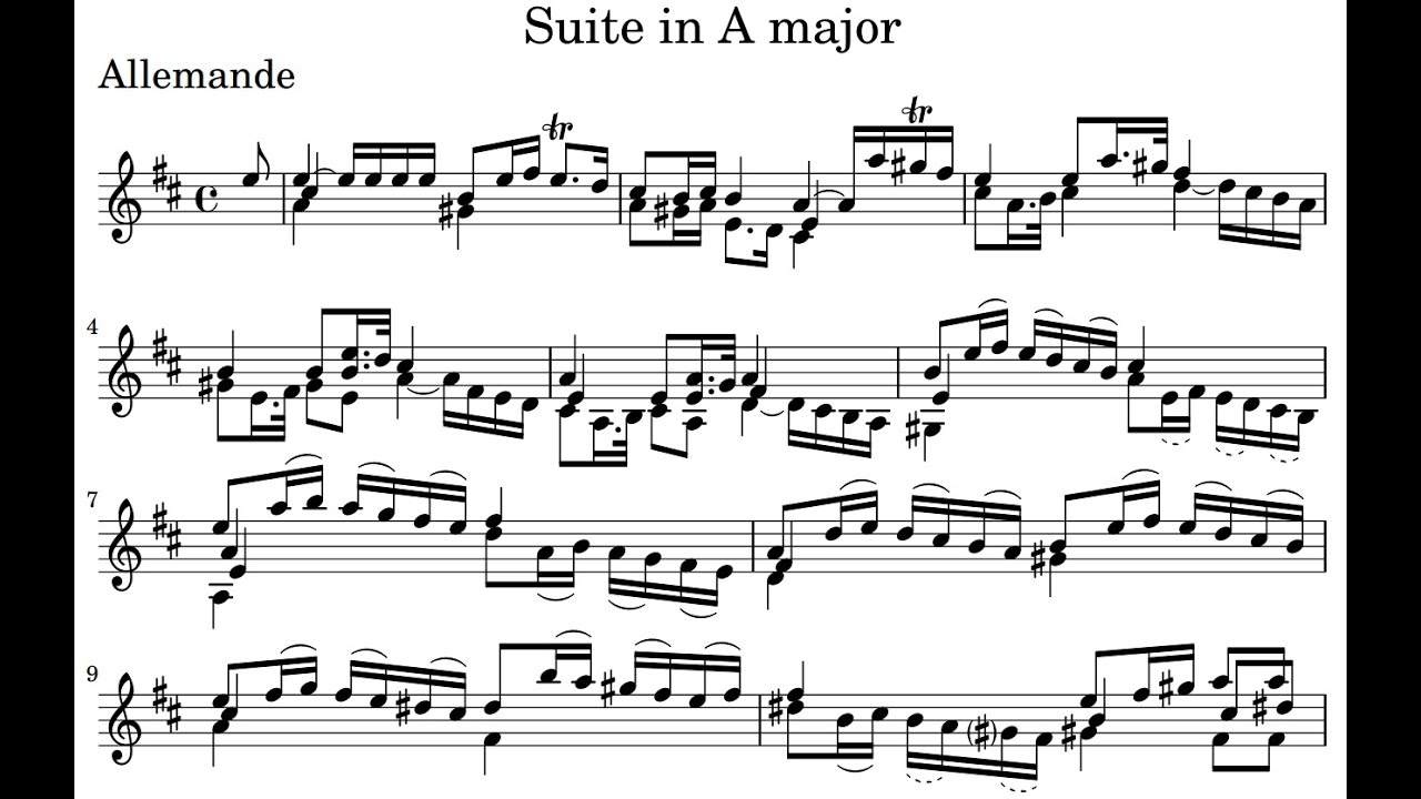 Westhoff - 6 Suites for Solo Violin: No. 2 in A Major (Sheet Music)