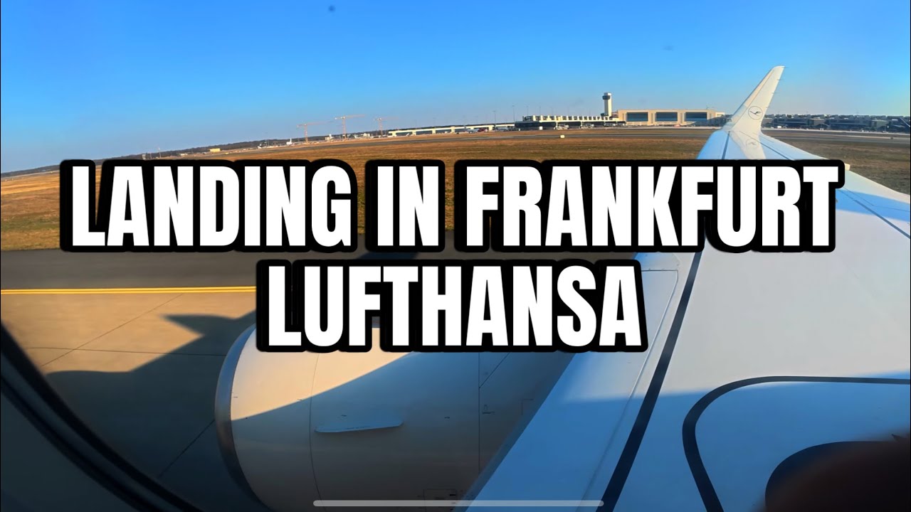 Landing in Frankfurt Lufthansa Airbus A320-214 LH887 from Vilnius