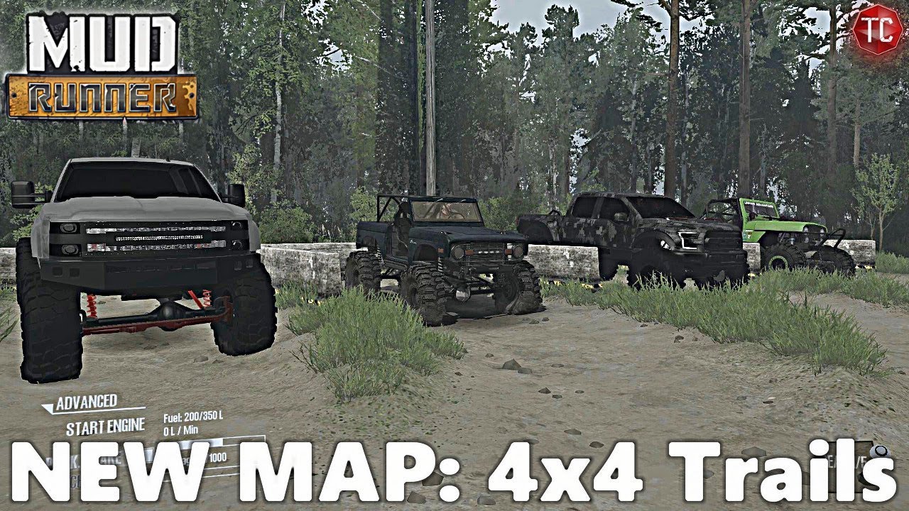 SpinTires MudRunner: NEW MAP! 4x4 Trails - FULL EXPLORATION, Part 1