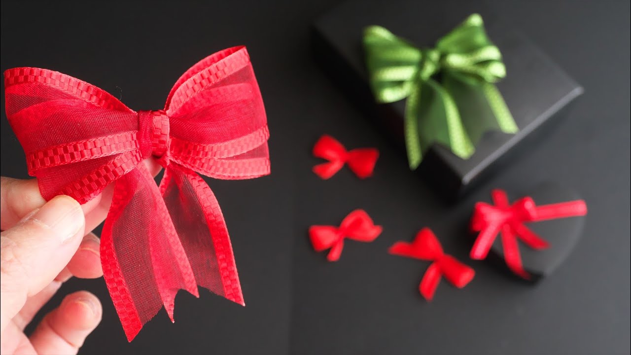 Как завязать легкую и милую ленту🎀 - How to Tie an Easy and Cute Bow