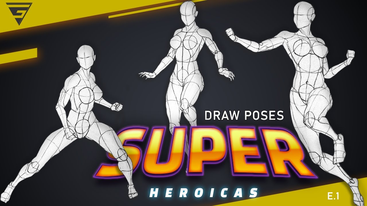💥 Aprende a dibujar Super Héroes💥 Dibujando poses dinámicas SUPERHEROICAS Vol.1 by [G88]