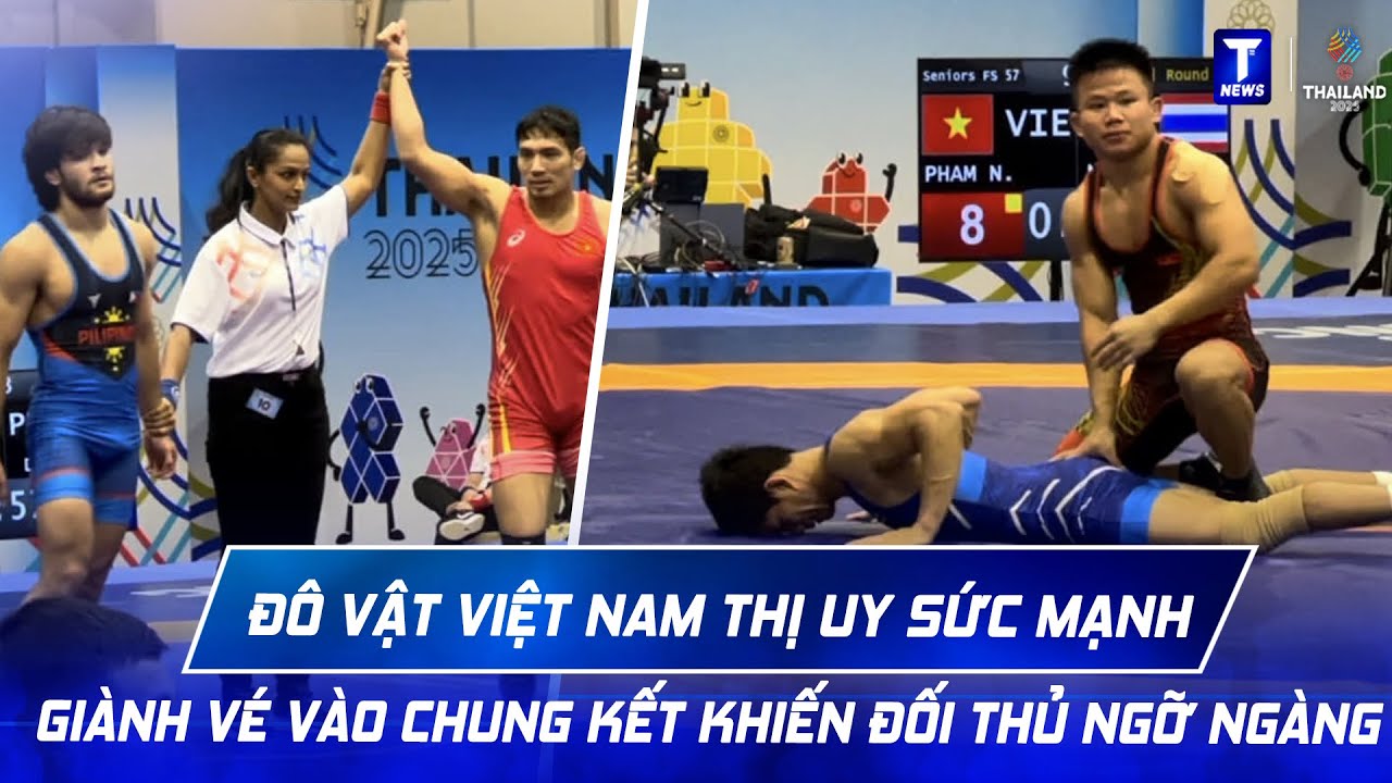 Đô vật Việt Nam thị uy sức mạnh, giành vé vào chung kết khiến đối thủ ngỡ ngàng | SEA GAMES 33