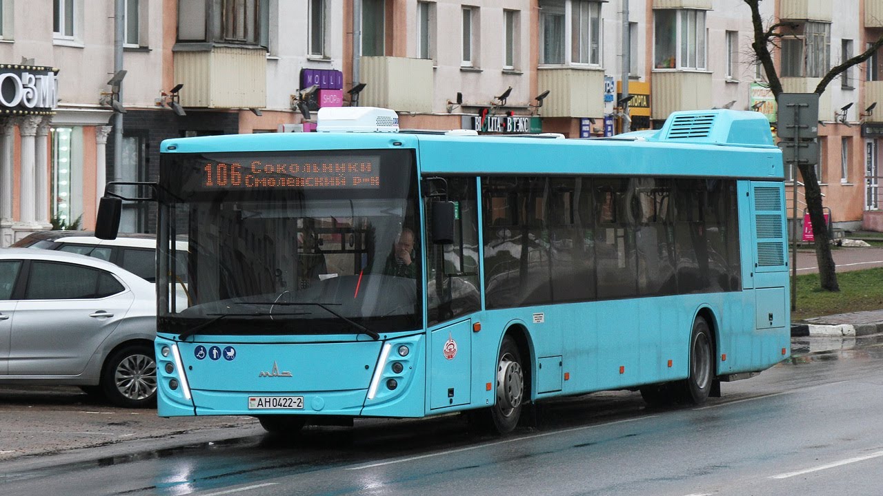 Витебск. Поездка на автобусе №106 Васюты — Смоленский рынок