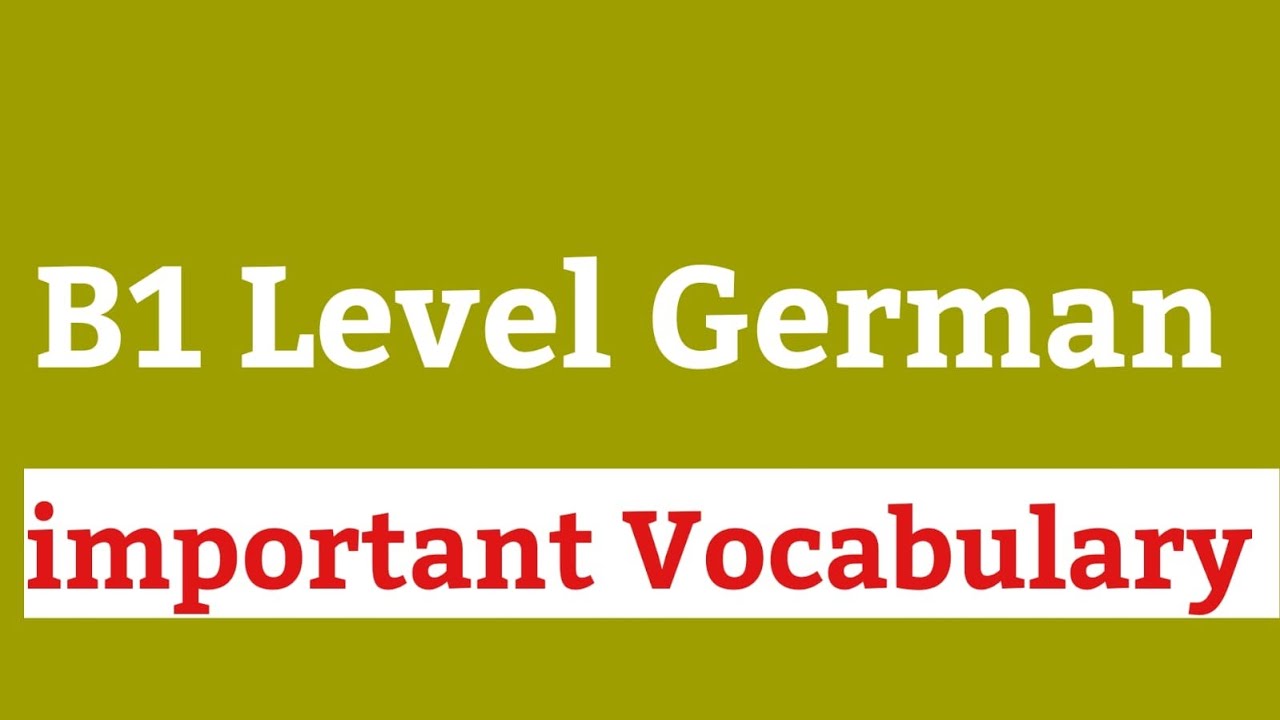 B1 GERMAN VOCABULARY BY ADITYA SIR | DEUTSCH LERNEN|