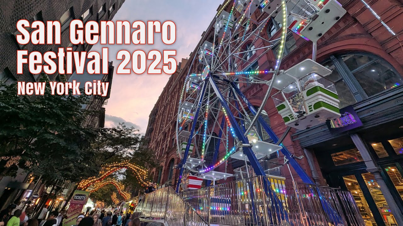 Feast of San Gennaro 2025 in New York City (Street Fair, Carnival Rides, Music)