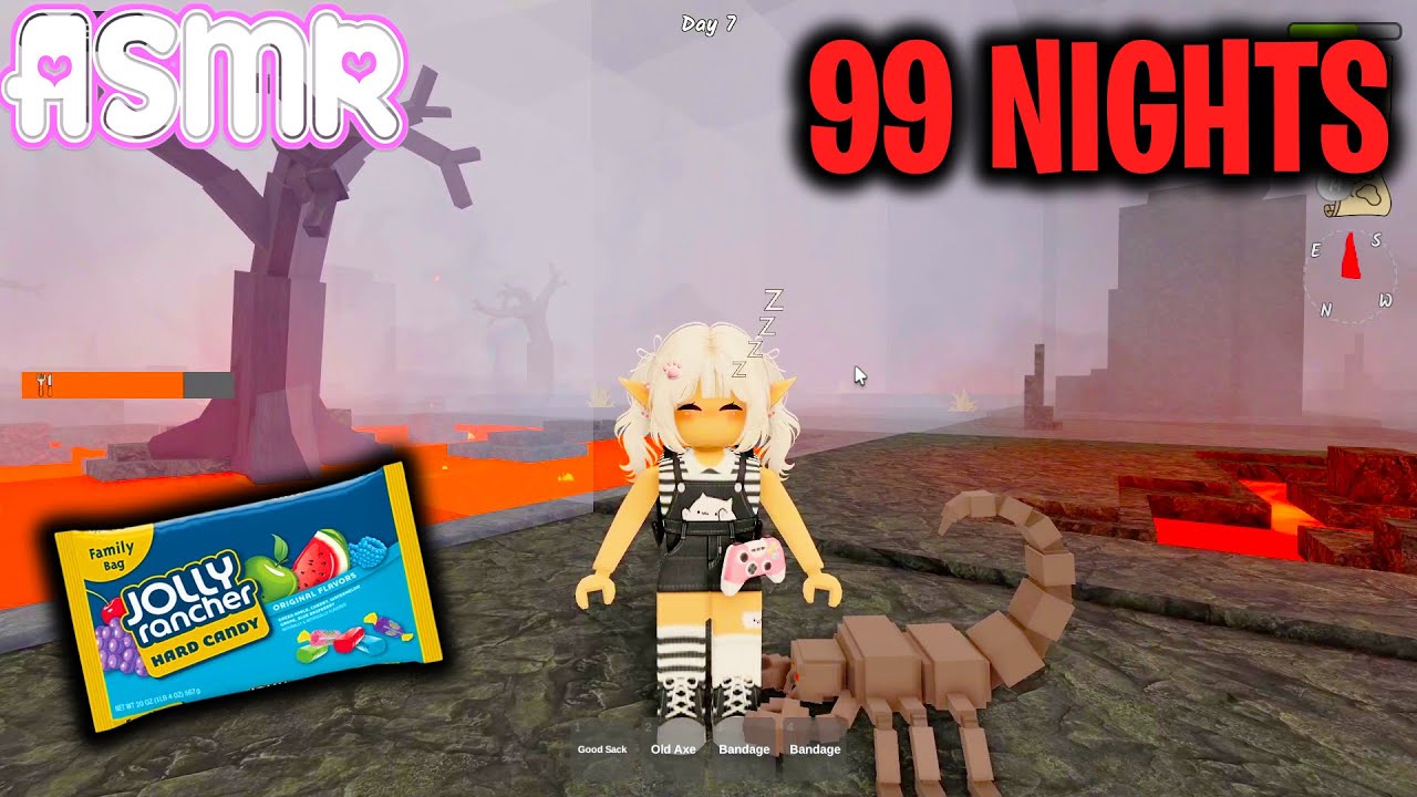 ASMR Roblox 99 Nights In the Forest Hard Candy Sounds + Whispering 💤 🍀