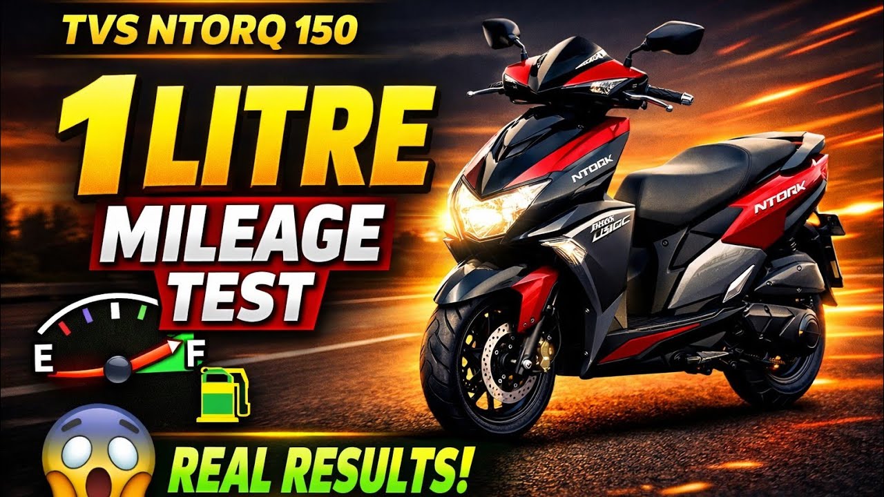 TVS NTORQ 150 Real Mileage Test | 1 Litre Petrol Me Kitne KM 🔥😱