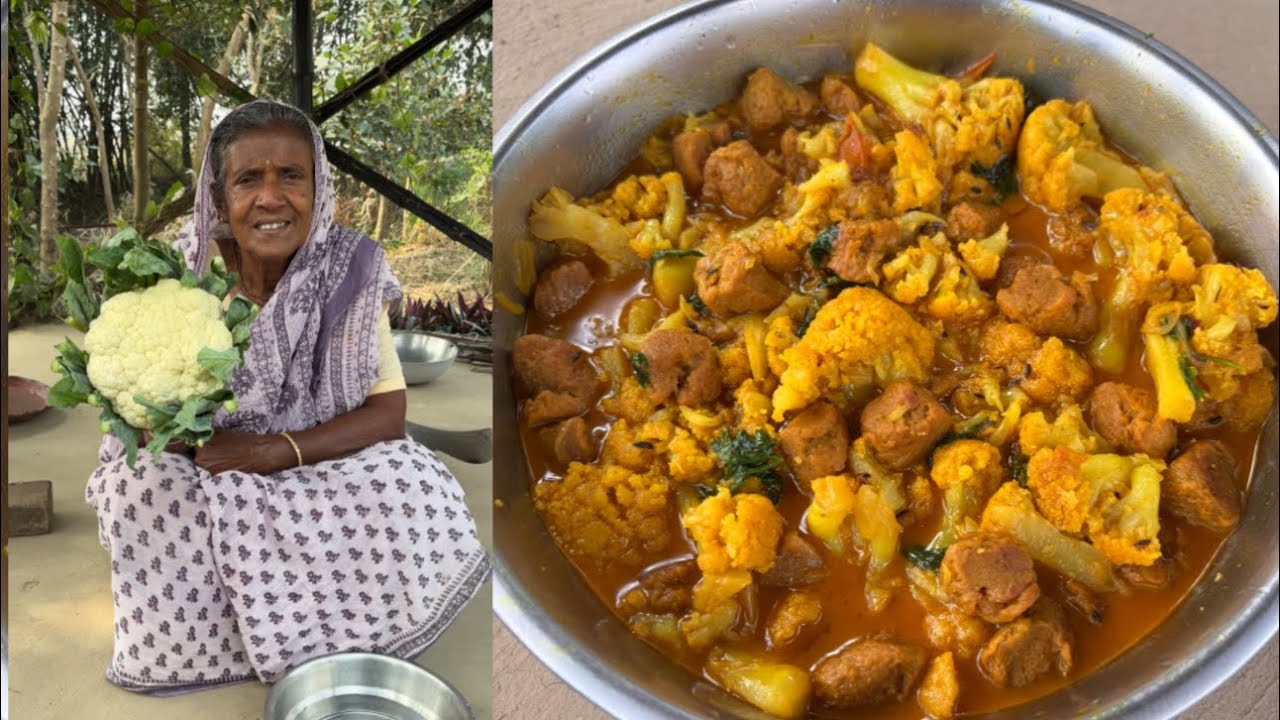 Cauliflower & Soybean Curry | Simple Home Style Recipe 