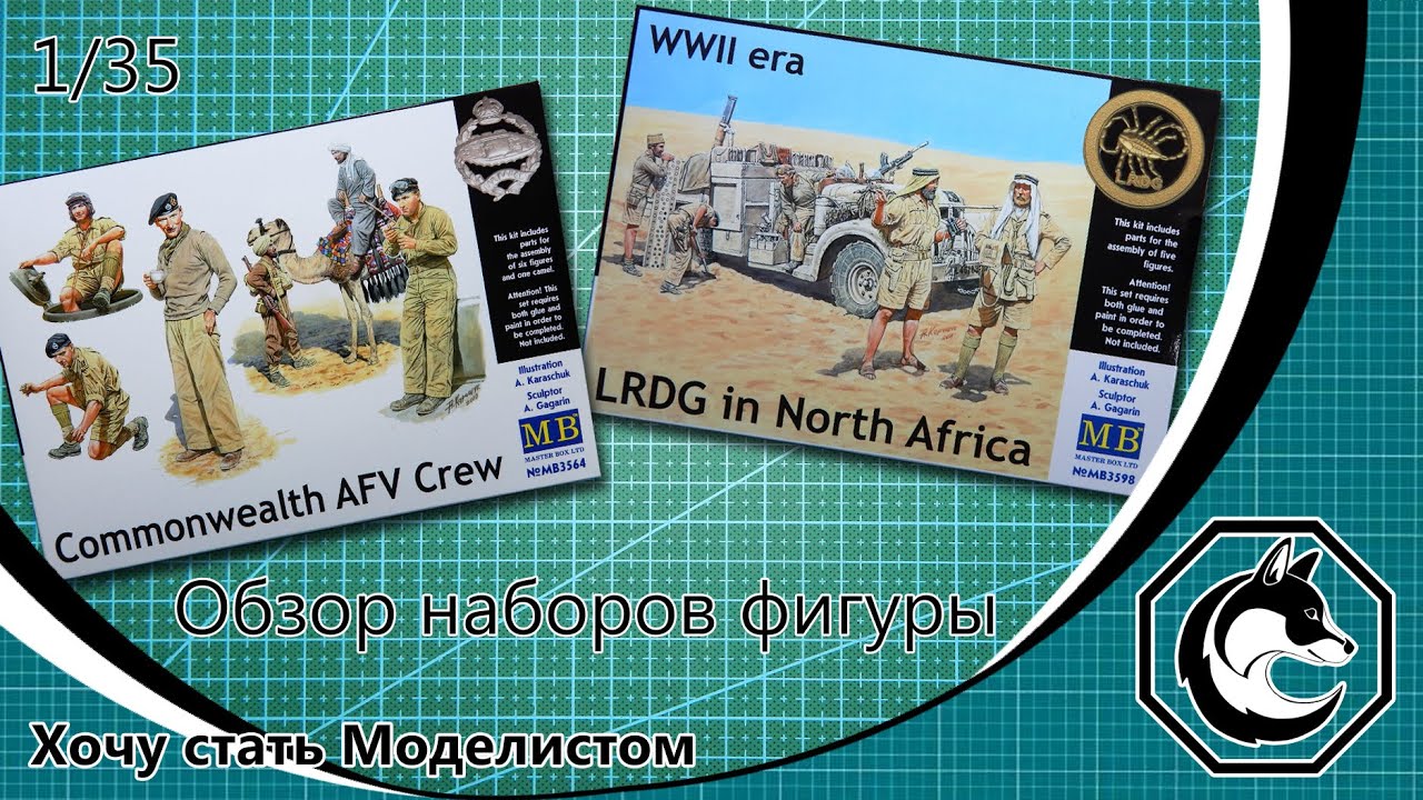 Фигурки LRDG in North Africa и Commonwealth AFV Crew от Master Box в масштабе 1/35