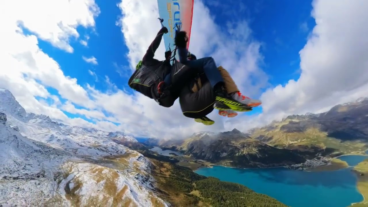 [HD] My first paragliding at St. Moritz with #paraglidingengadin
