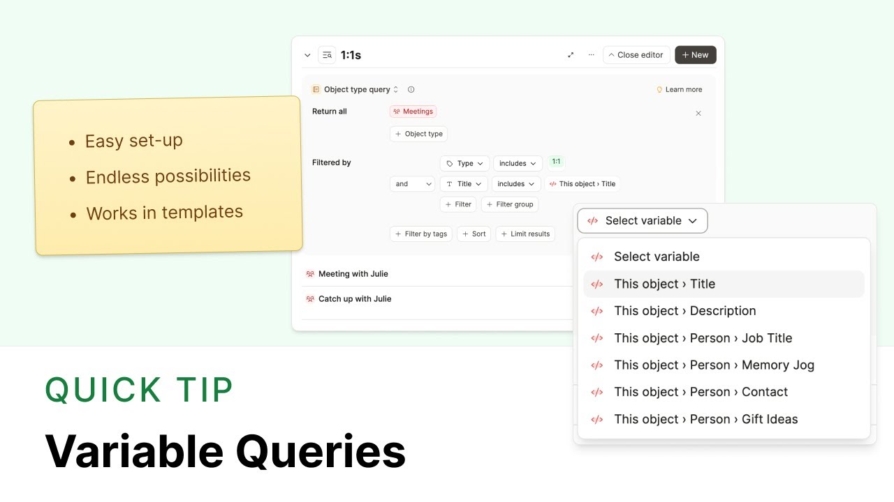 New Feature! 🚀 Variable Queries in Capacities