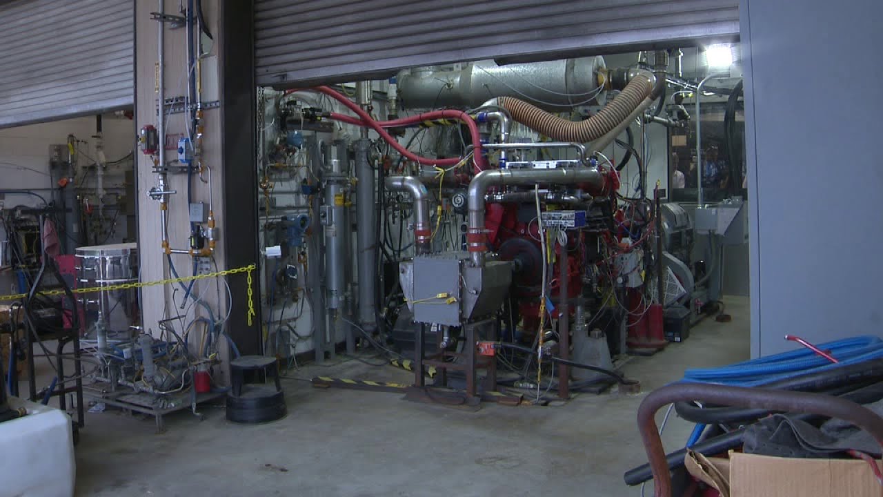 Southwest Research Institute engineers test hydrogen combustion engines in diesel trucks