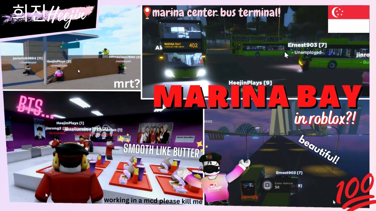 Driving CARS and BUSES in MARINA BAY! survive wcdonalds challenge. | 희진Heejin
