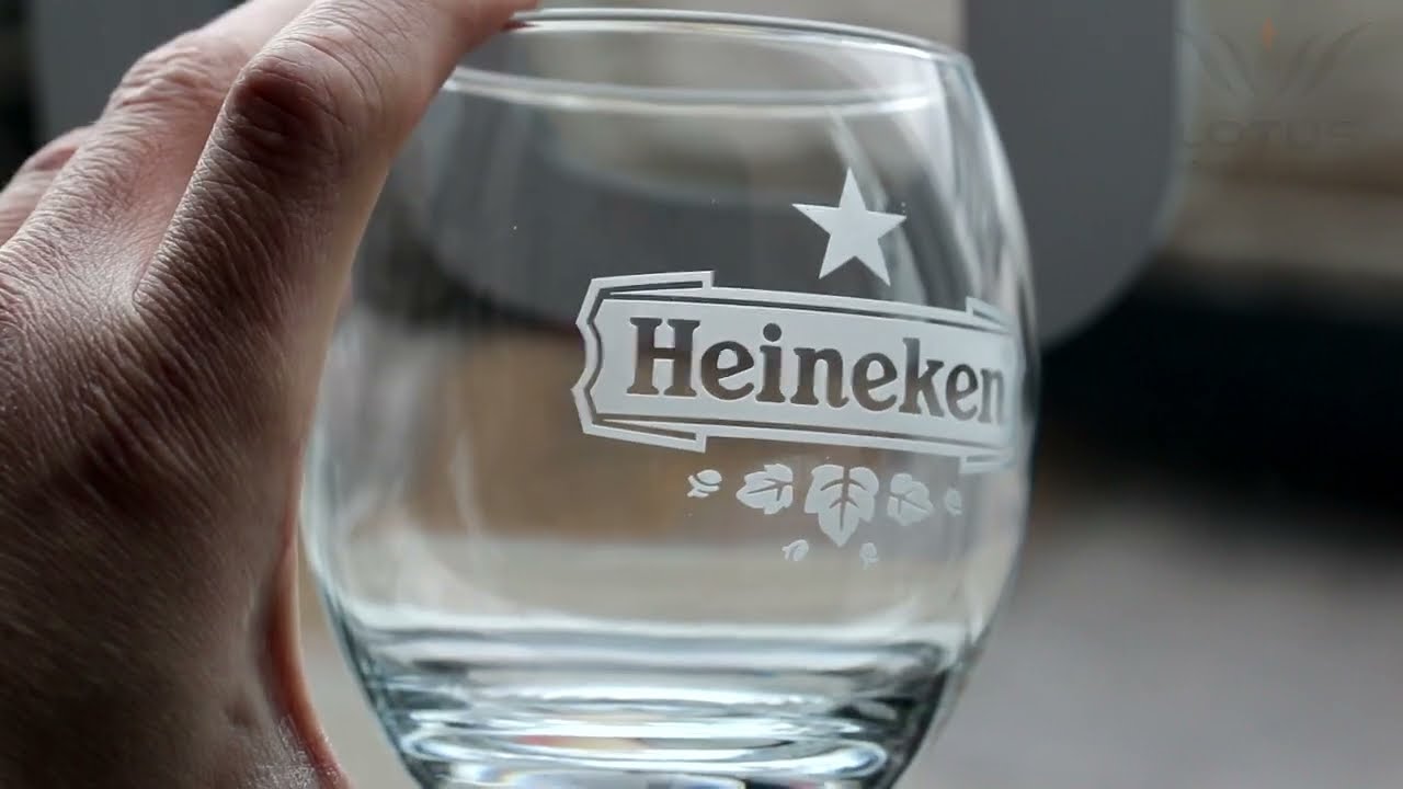 Meta C 3 axis UV laser engraving depth to a glass tumbler