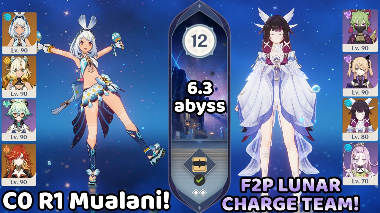 This abyss is EASY ASF! Mualani & Columbina lunar-charge clear Genshin Impact