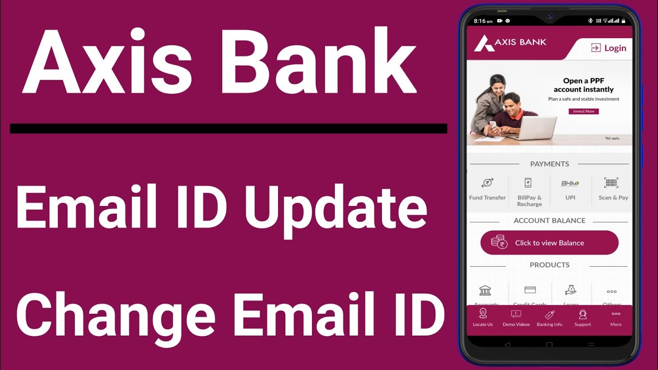 How To Axis Bank Email ID Update Online | axis bank change email id kase kare | Axis Bank Email ID