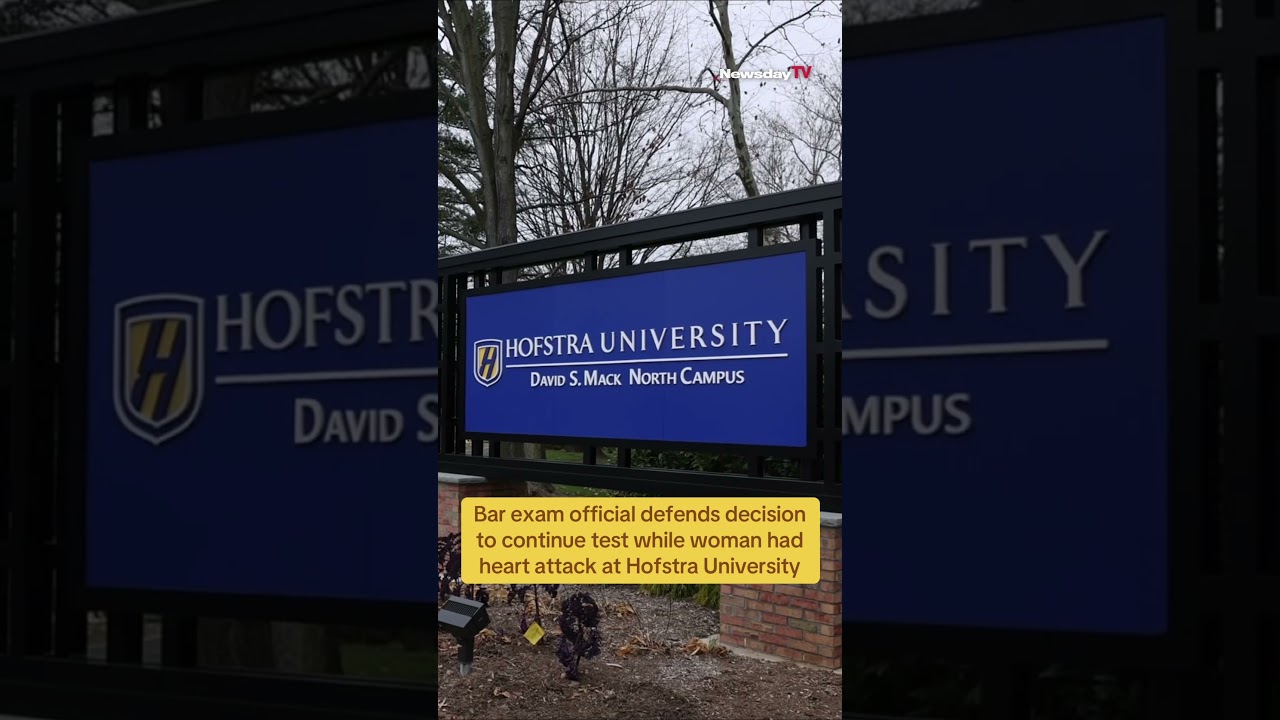 Bar exam official defends decision to continue test while woman had heart attack at Hofstra