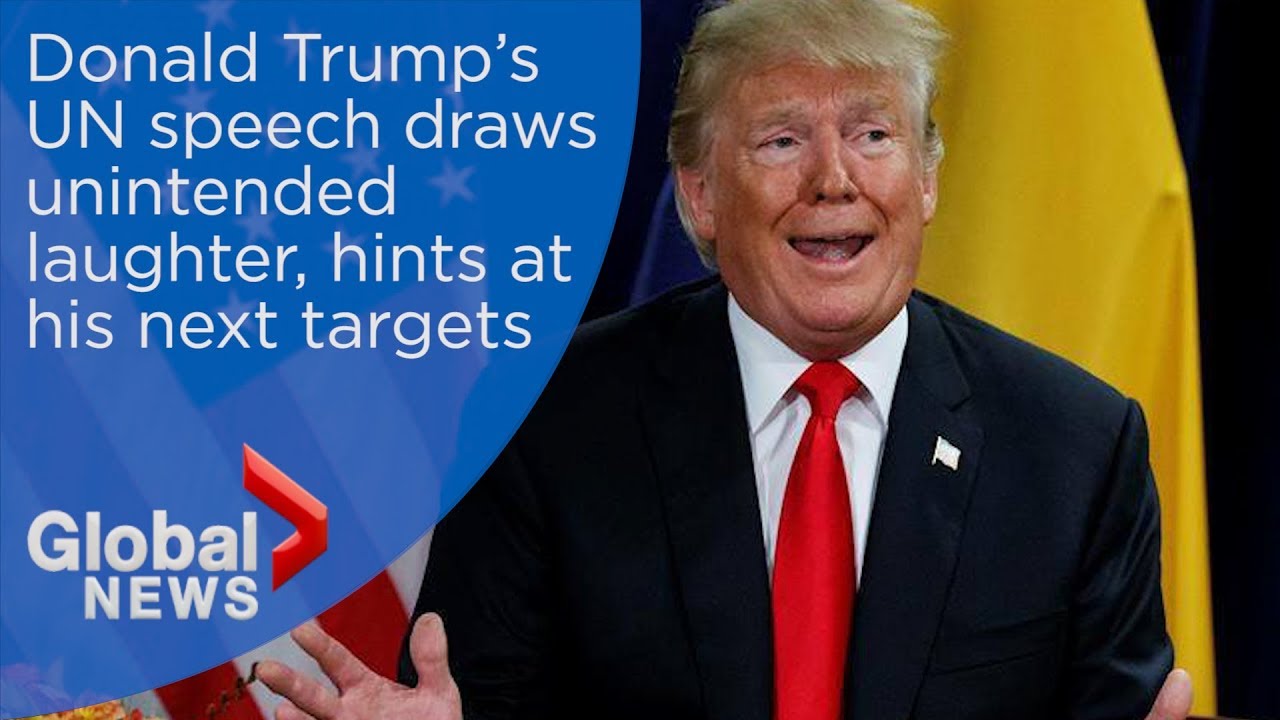 Donald Trump&rsquo;s UN speech draws unintended laughter, hints at his next targets