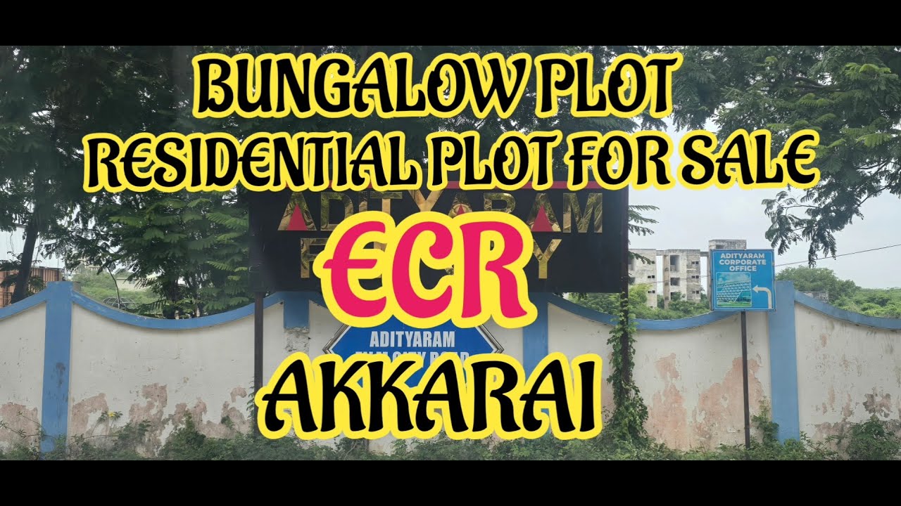 ID 302 - Bungalow Plot For Sale in Ecr || Akkarai || Panaiyur  || Corner || 30 Ft Rd || Compound ||