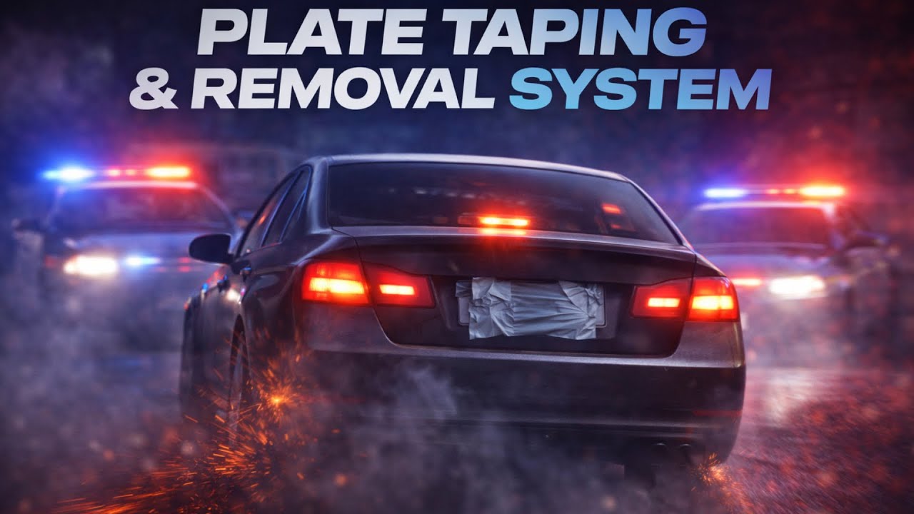 Vehicle Plate Tape / Removal System | FiveM