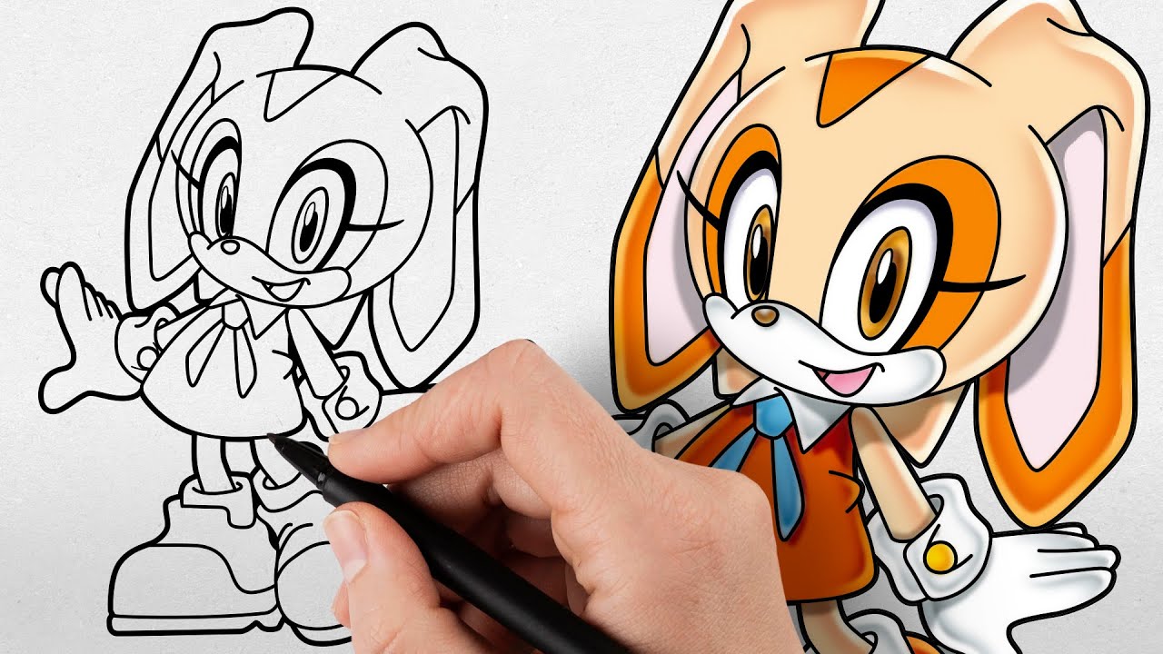 How to Draw Cream the Rabbit - Sonic the Hedgehog