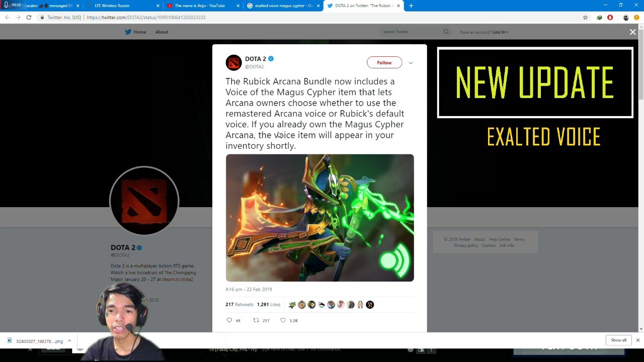 Dota 2 New Update! Rubick Arcana Bundle with Remastered Arcana Voice!