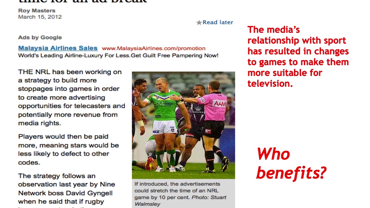 The relationship between sport and mass media (Part 1)