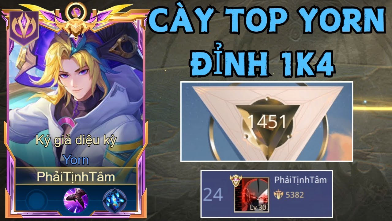 1 Đêm Đấu Đỉnh Cao Cày Top Yorn Ở 1K4 Đỉnh Sẽ NTN ?