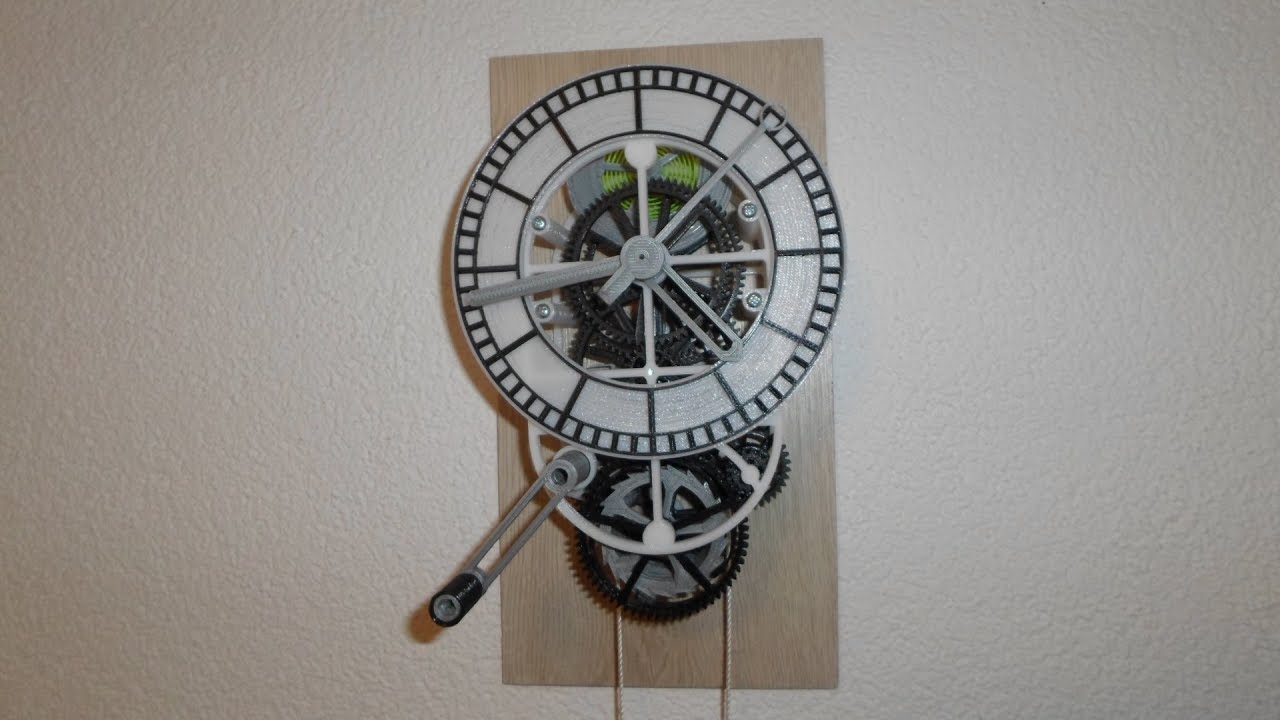 DIY 3D printed mechanical Clock with Anchor Escapement