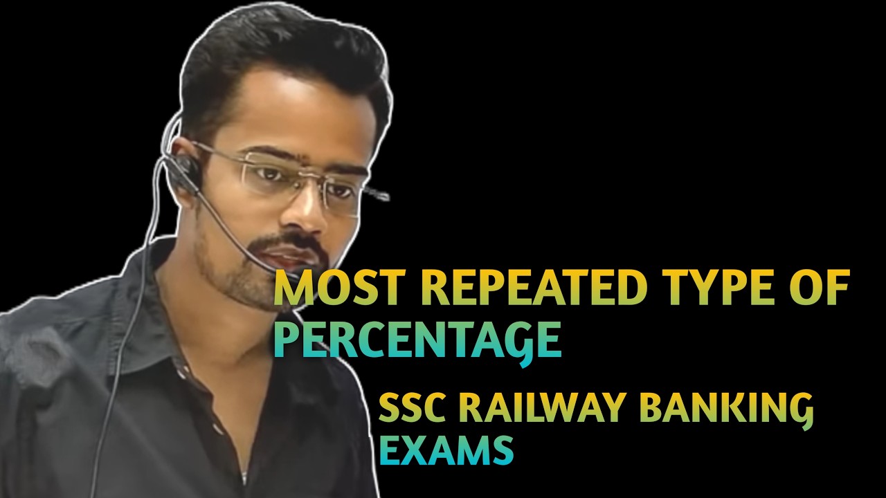 Percentage question for ssc railways banking exams