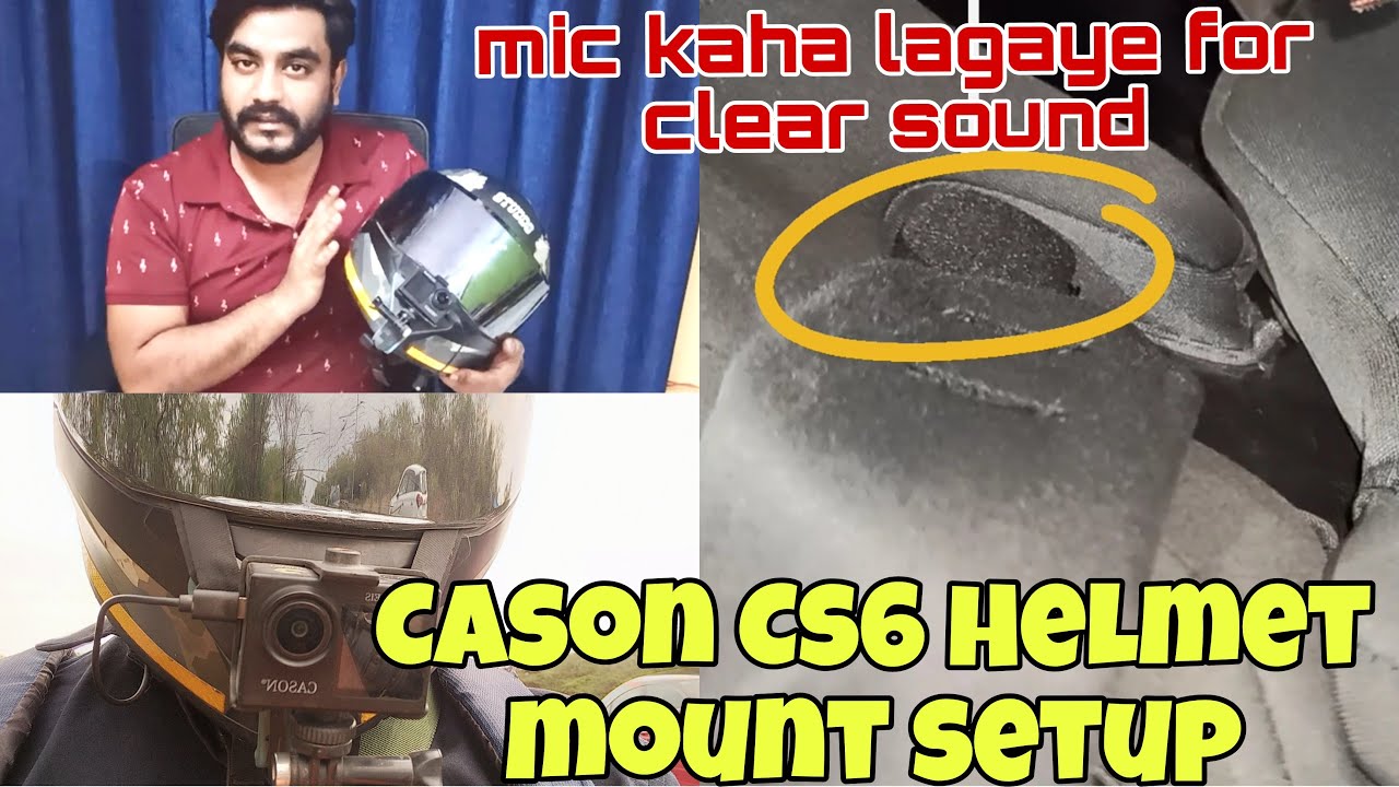 Mic Kaha Setup Kare for clear Sound || Cason CS6 Action Cam Helmet Setup|| MotolifeWithSagar