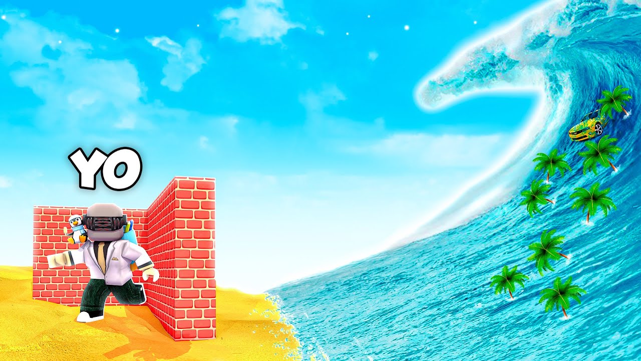 Construye para sobrevivir al TSUNAMI 😱🌊 Roblox EXTREMO