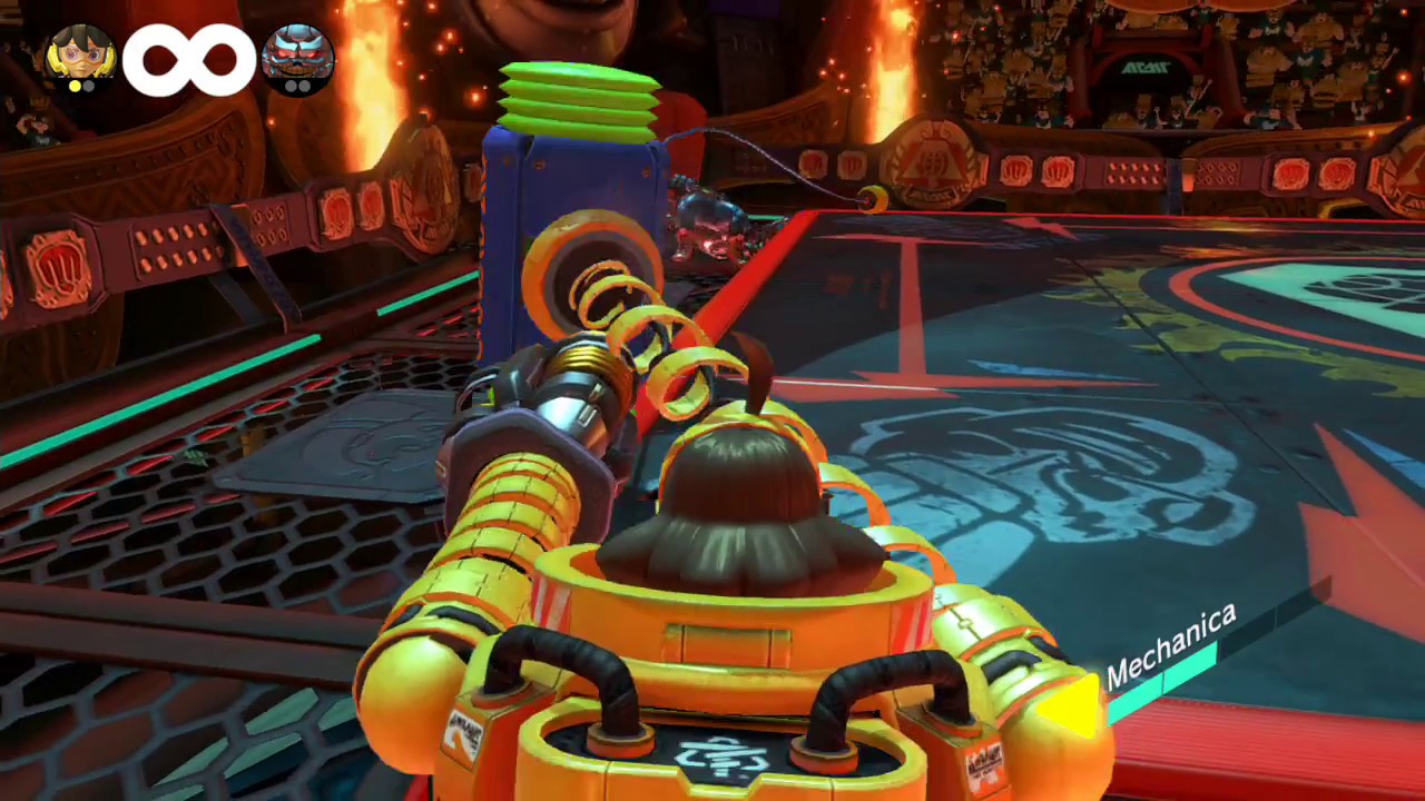 How to easily beat level 4 Hedlok with Mechanica (ARMS) (Perfect Round)