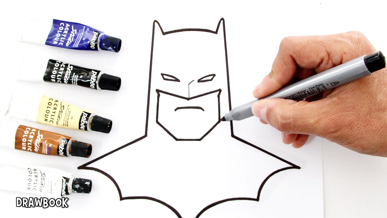 How to draw and paint BATMAN on Canvas / Acrylic Paint