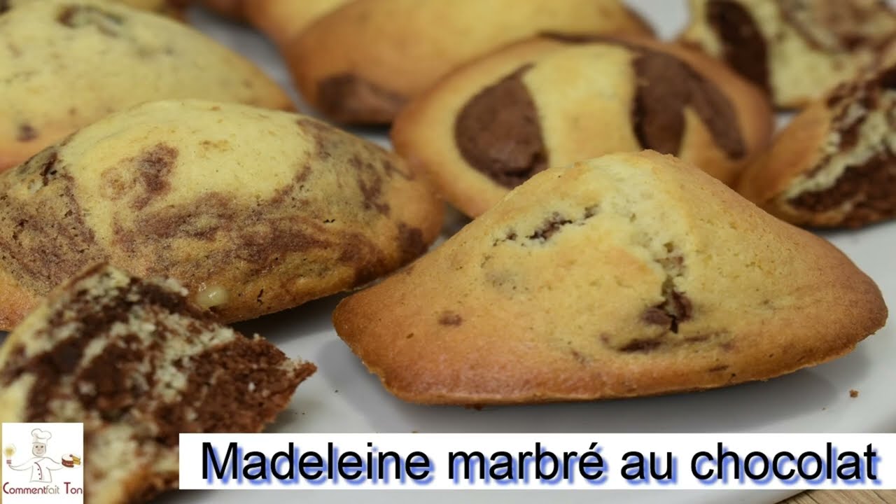 Madeleine marbré au chocolat - Comment faire des madeleines marbré facilement