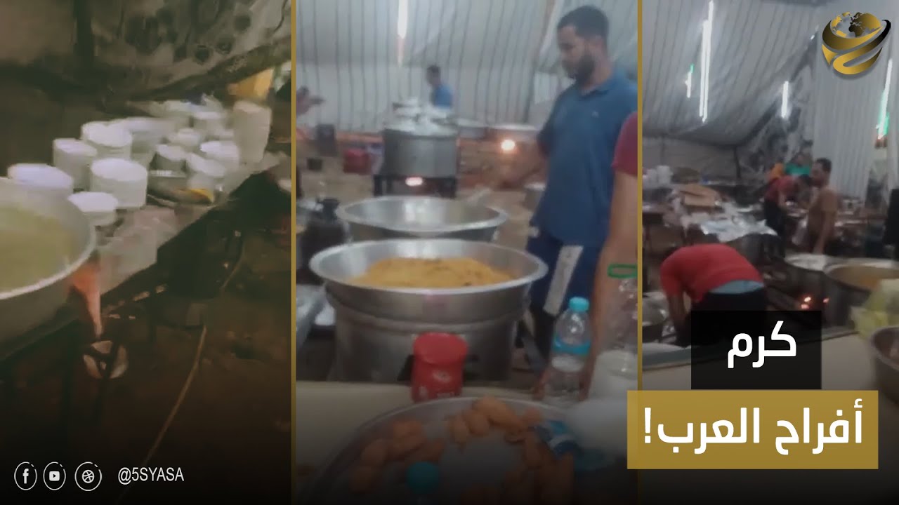 على مساحة فدان وطبخوا 27 عجل والمطربين من ليبيا ومطروح مشاهد من اضخم فرح في المنيا شاشات عرض والاكل