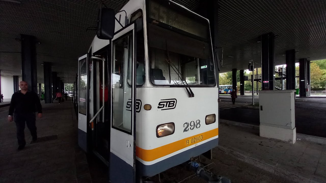 Călătorie cu tramvaiul V3A-93 298 pe linia 55 pe Șoseaua Pantelimon