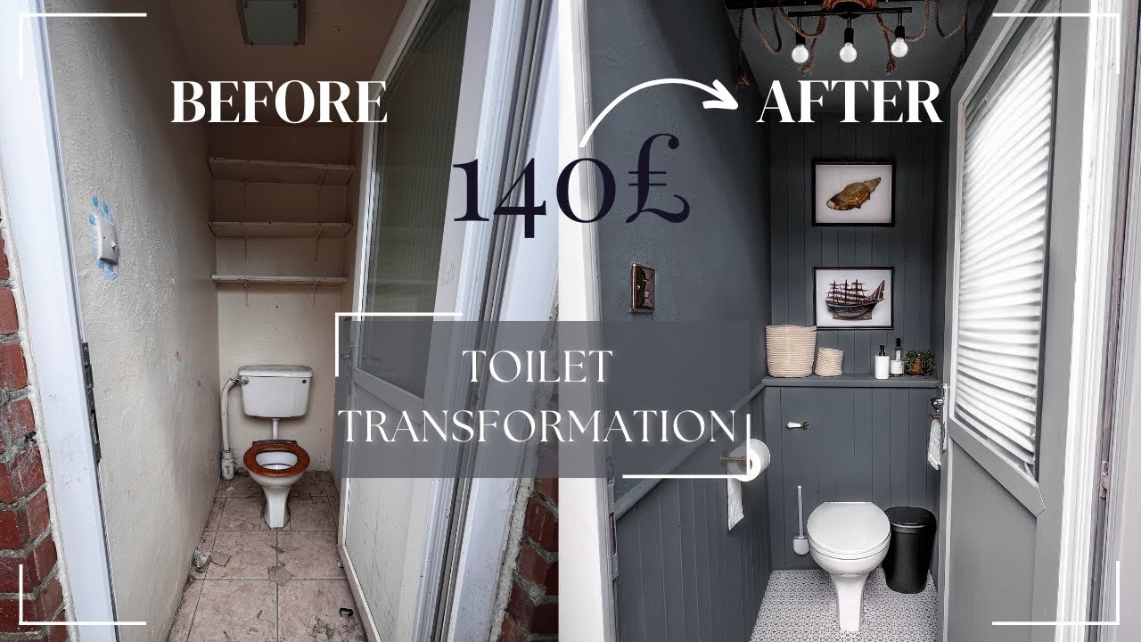 Bathroom Makeover on budget | Frenchic Wall Paint Review | &pound;140 Transformation! before + after