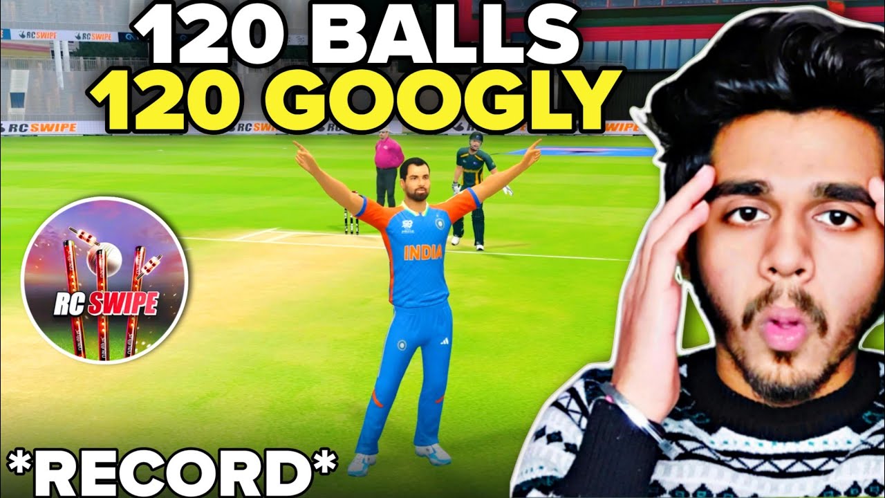 😮120 BALLS 120 GOOGLY First Time Ever In History | India vs Eng - Real Cricket Swipe